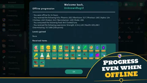 Progress even when offline